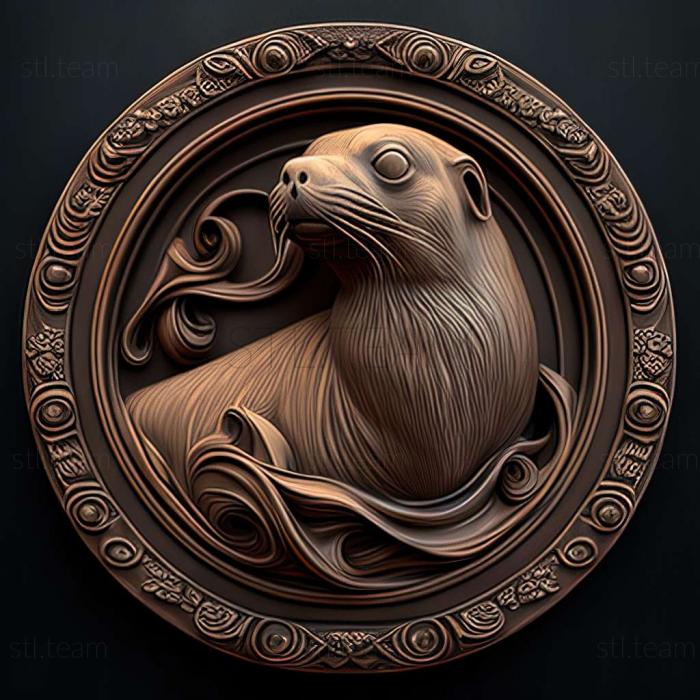 3D model Gaston seal famous animal (STL)